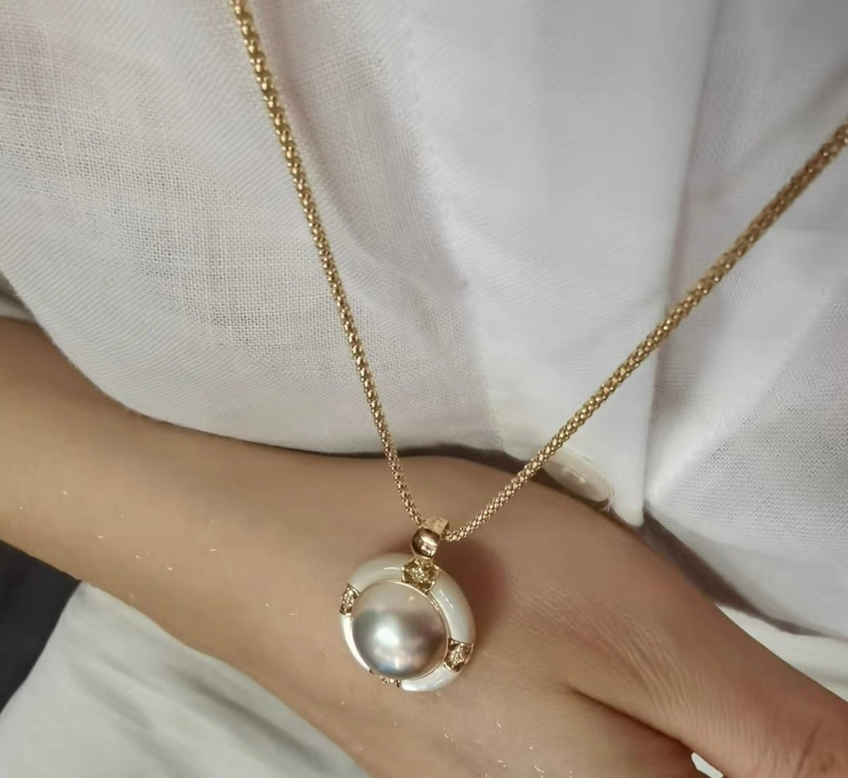 18K Gold Box Chain Necklace 21.5" Fully Adjustable with Sliding Bead 4g+ R4667 Aurora Designer
