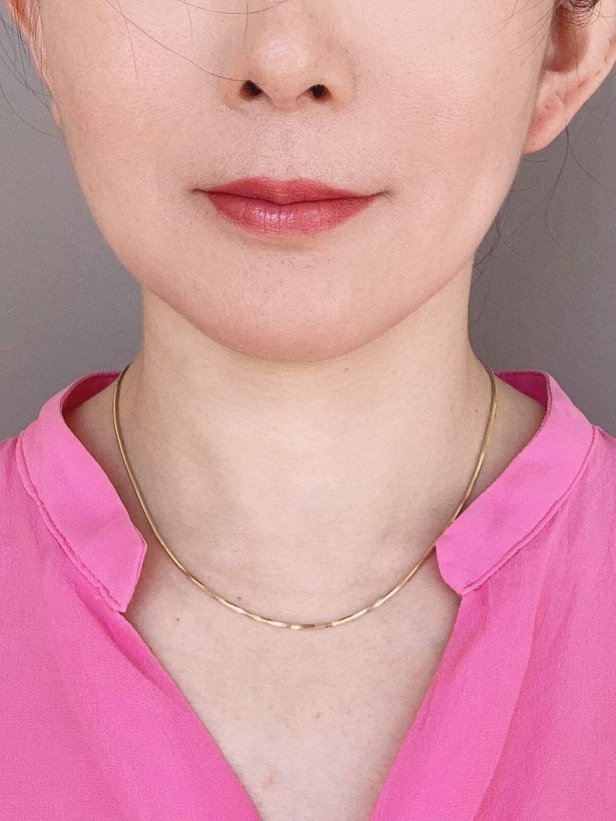 18K Gold Heavy Snake Chain Necklace Chain 18" Fully Adjustable with Sliding Bead 6g R4668 Aurora Designer