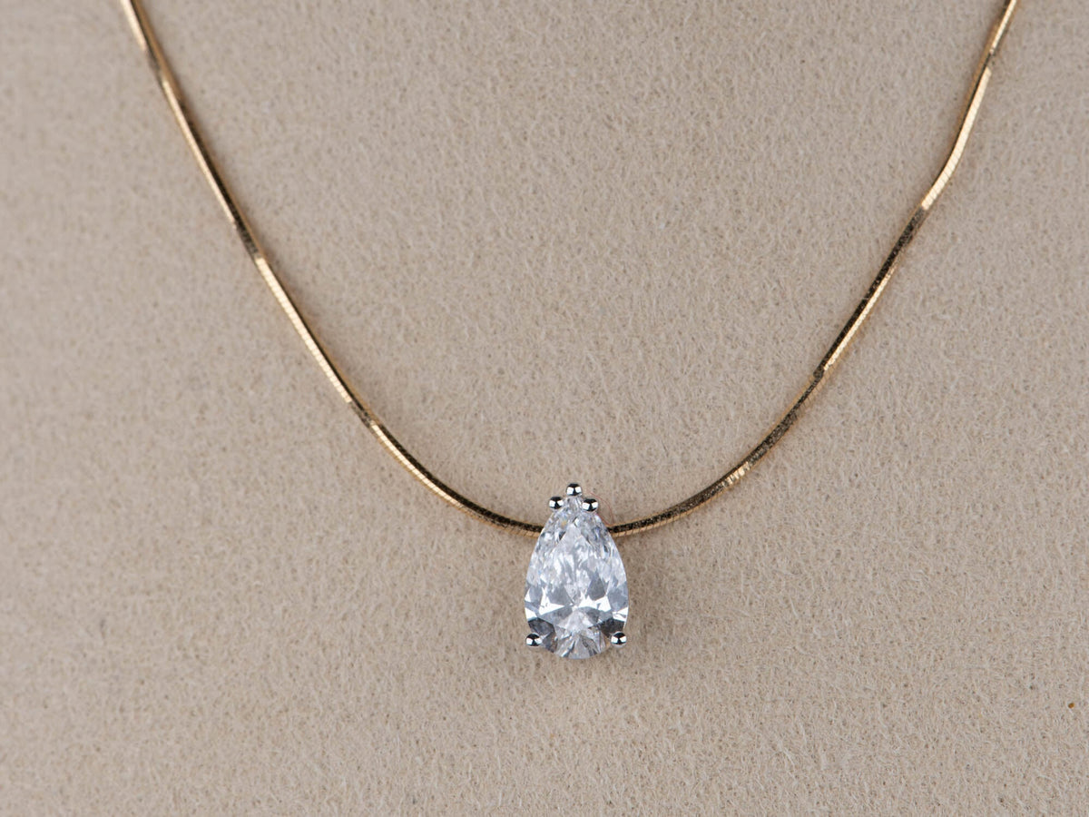 Thin Snake Chain Necklace 18K Gold 3g+ with Needle Threader for Pendant Charm Fully Adjustable Length Smooth and Shiny R4686 Aurora Designer