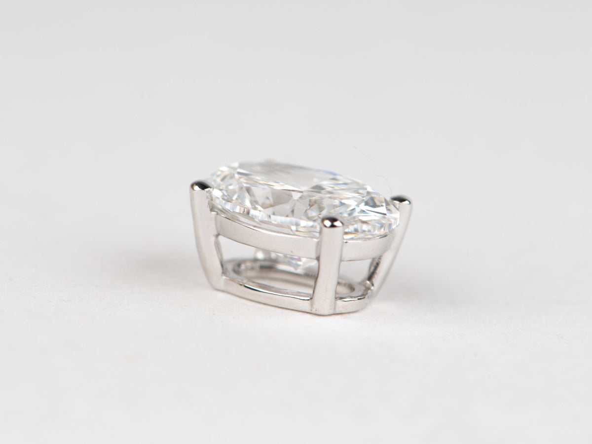 1ct Oval-Shape Lab Diamond Pendant Necklace 14K White Gold with Chain R4675 Aurora Designer