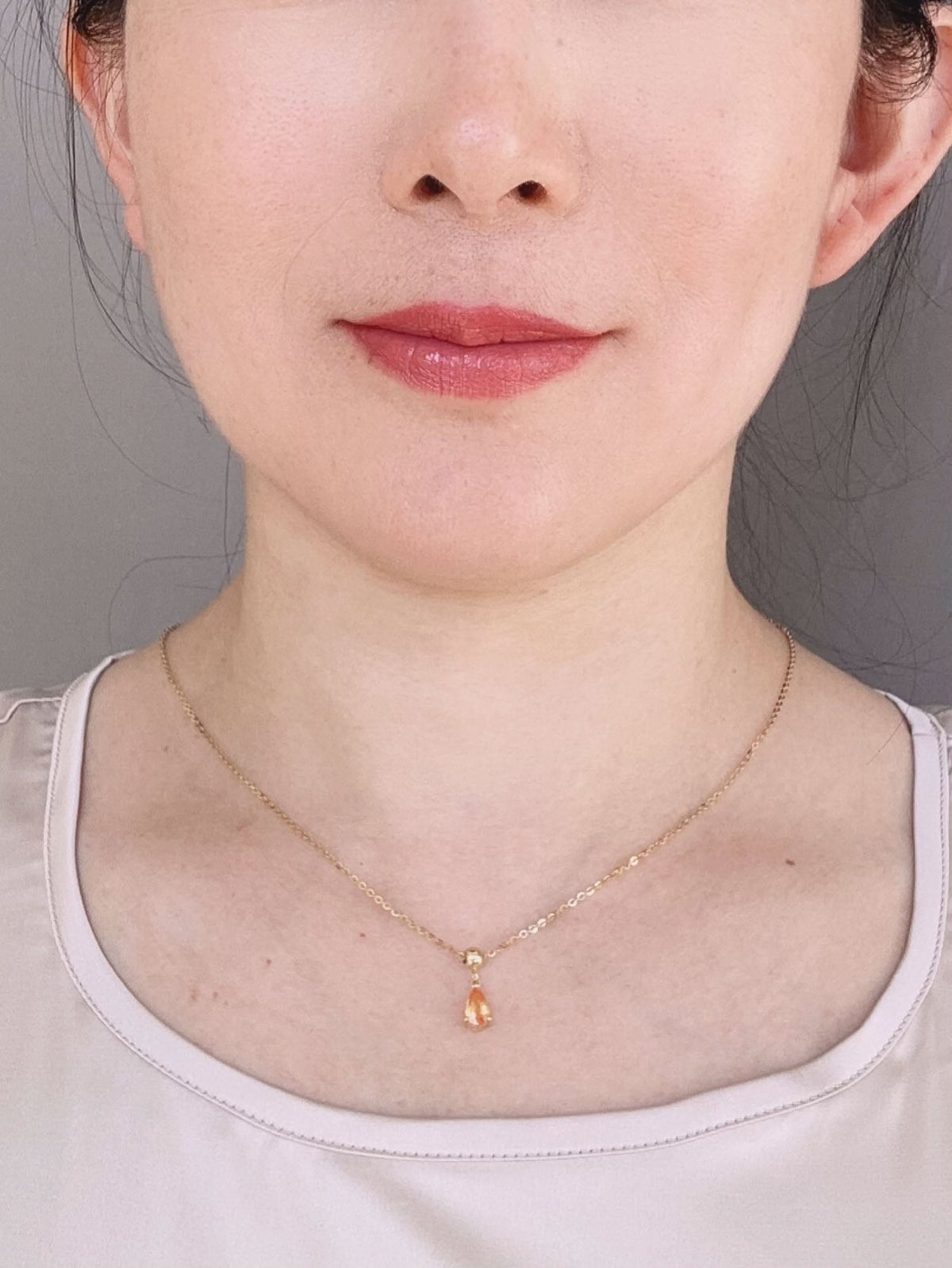 18K Gold Tanzanite and Spessartite Pendant Charm for Sliding Bead Necklace Chain Only R 4683 Aurora Designer