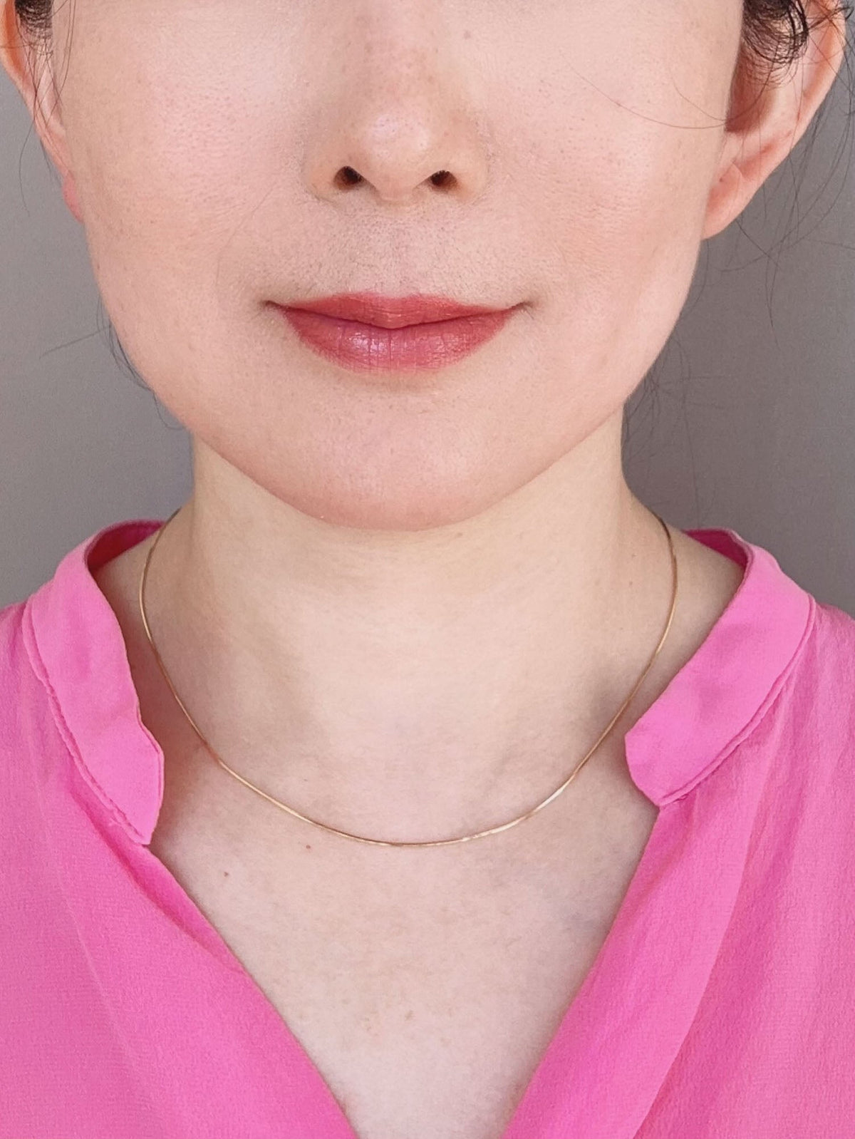 Thin Snake Chain Necklace 18K Gold 3g+ with Needle Threader for Pendant Charm Fully Adjustable Length Smooth and Shiny R4686 Aurora Designer
