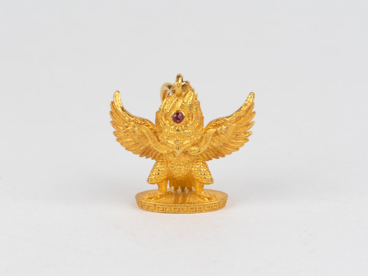18K Gold Suparna Garuda Pendant Majestic Eagle Mythology Divine Bird in Hinduism Buddhism R4687 Aurora Designer
