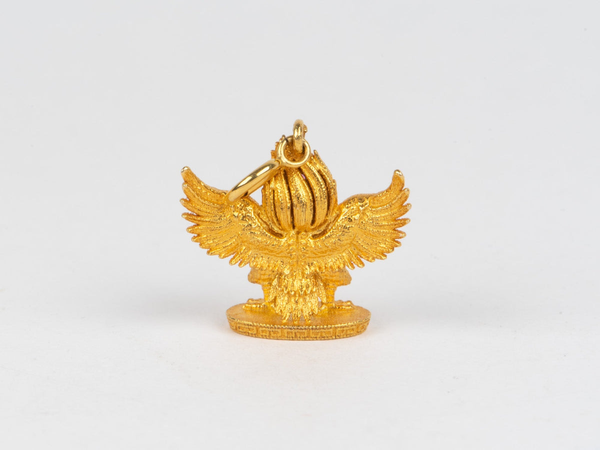 18K Gold Suparna Garuda Pendant Majestic Eagle Mythology Divine Bird in Hinduism Buddhism R4687 Aurora Designer