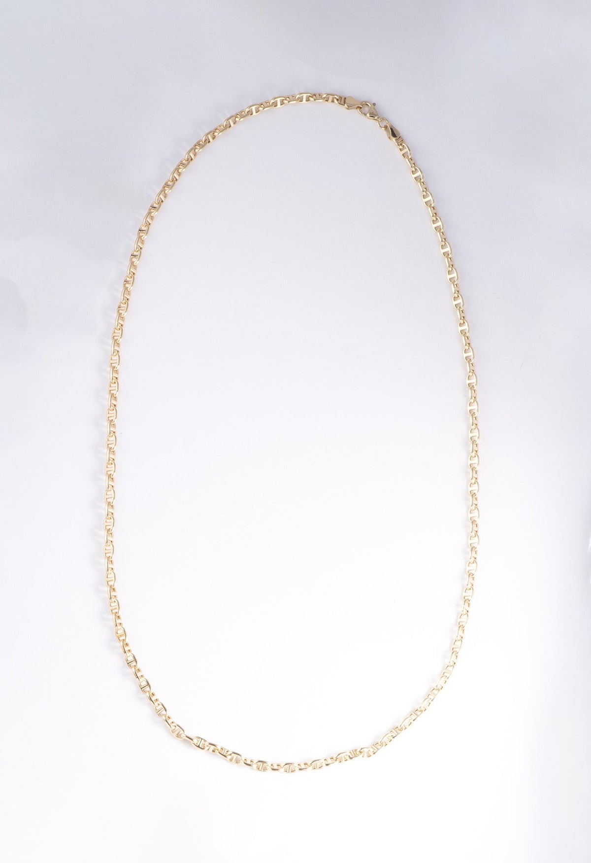 18K Gold Mariner Link Necklace 19.75" Heavy 7g+ R4690 Aurora Designer