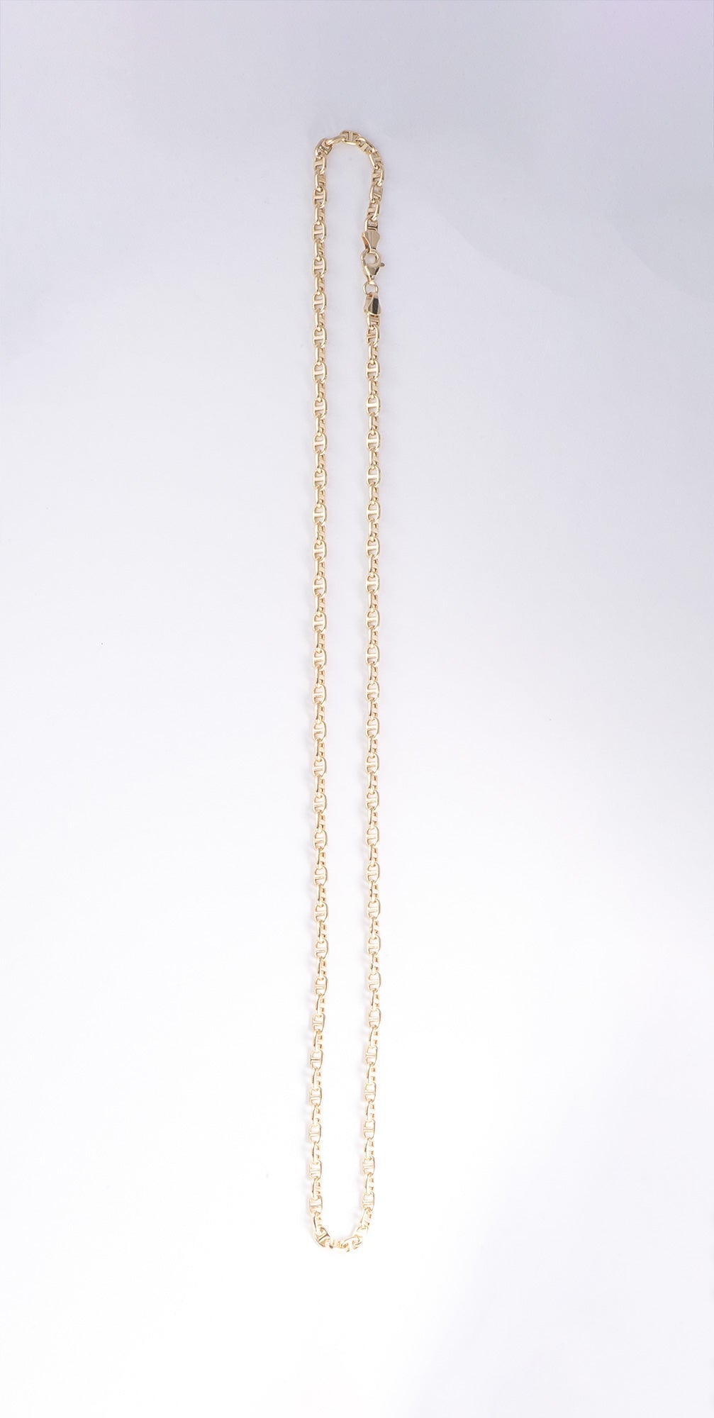 18K Gold Mariner Link Necklace 19.75" Heavy 7g+ R4690 Aurora Designer