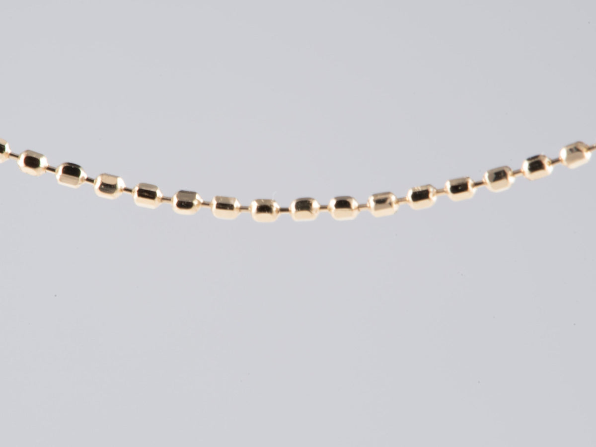 Solid 18K Gold Dainty Necklace Chain Adjustable Length with Needle Threader for Charms Pendants R4698 Aurora Designer