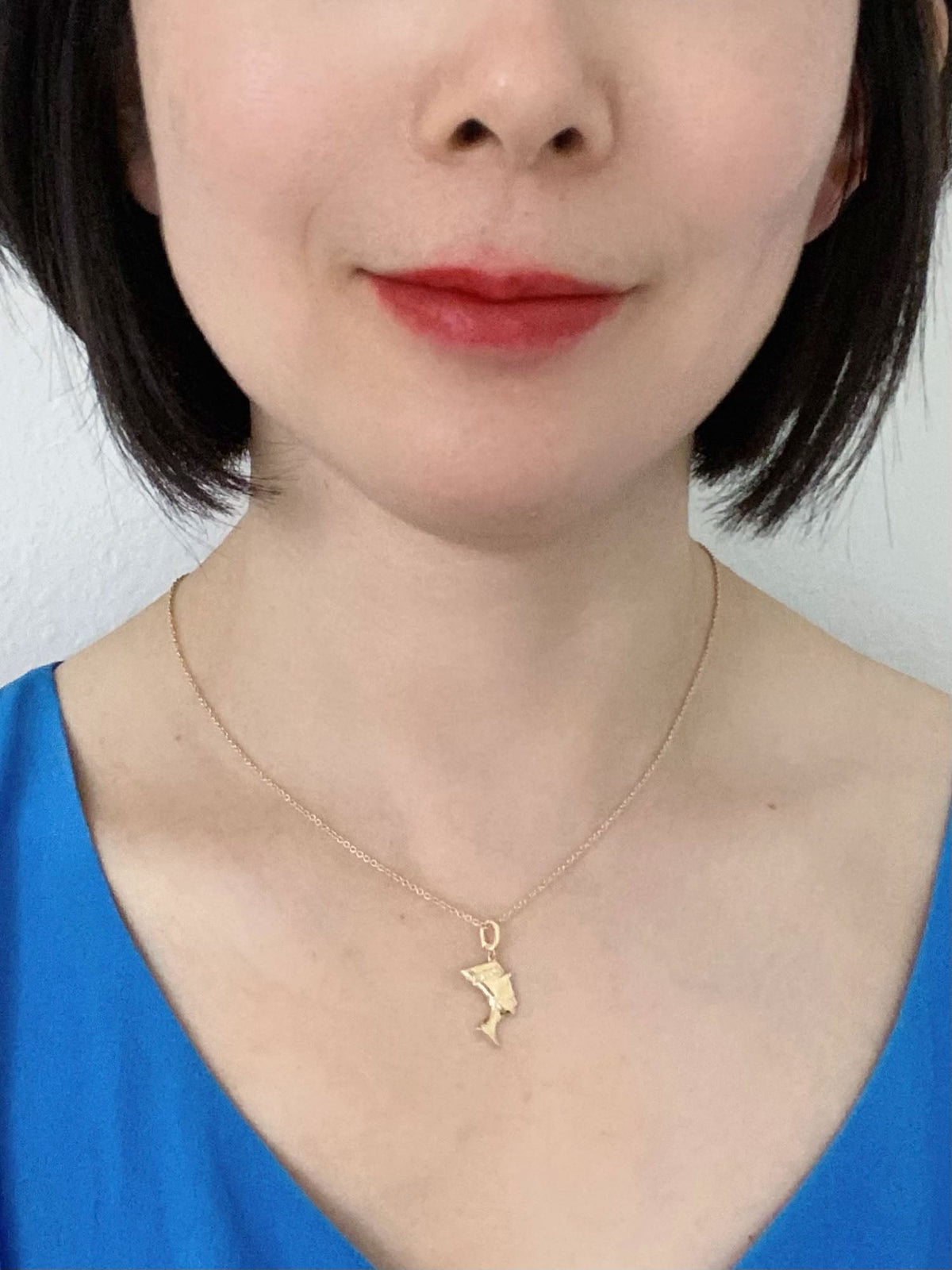 14K Gold Vintage Nefertiti Pin Converted to Pendant with Clip-On Bail R4704 Aurora Designer