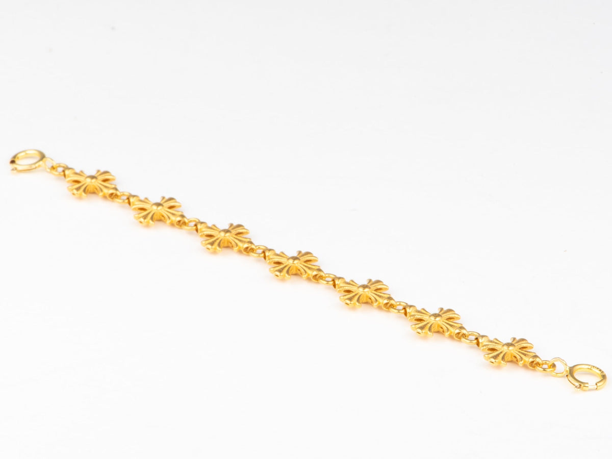 Solid 18K Gold Chrome Hearts Extension Chain 3.75" with Double Spring Rings for Bracelet Necklace Extend Length R4725 Aurora Designer