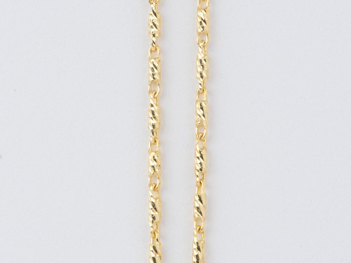 Solid 14K Gold 16" Necklace Chain Heavy Sparkly Specialty 3.12g R4726 Aurora Designer