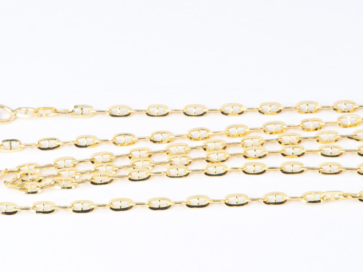 Solid 14K Gold Satellite Bead Cable Chain Necklace 16" 18" R4728 Aurora Designer