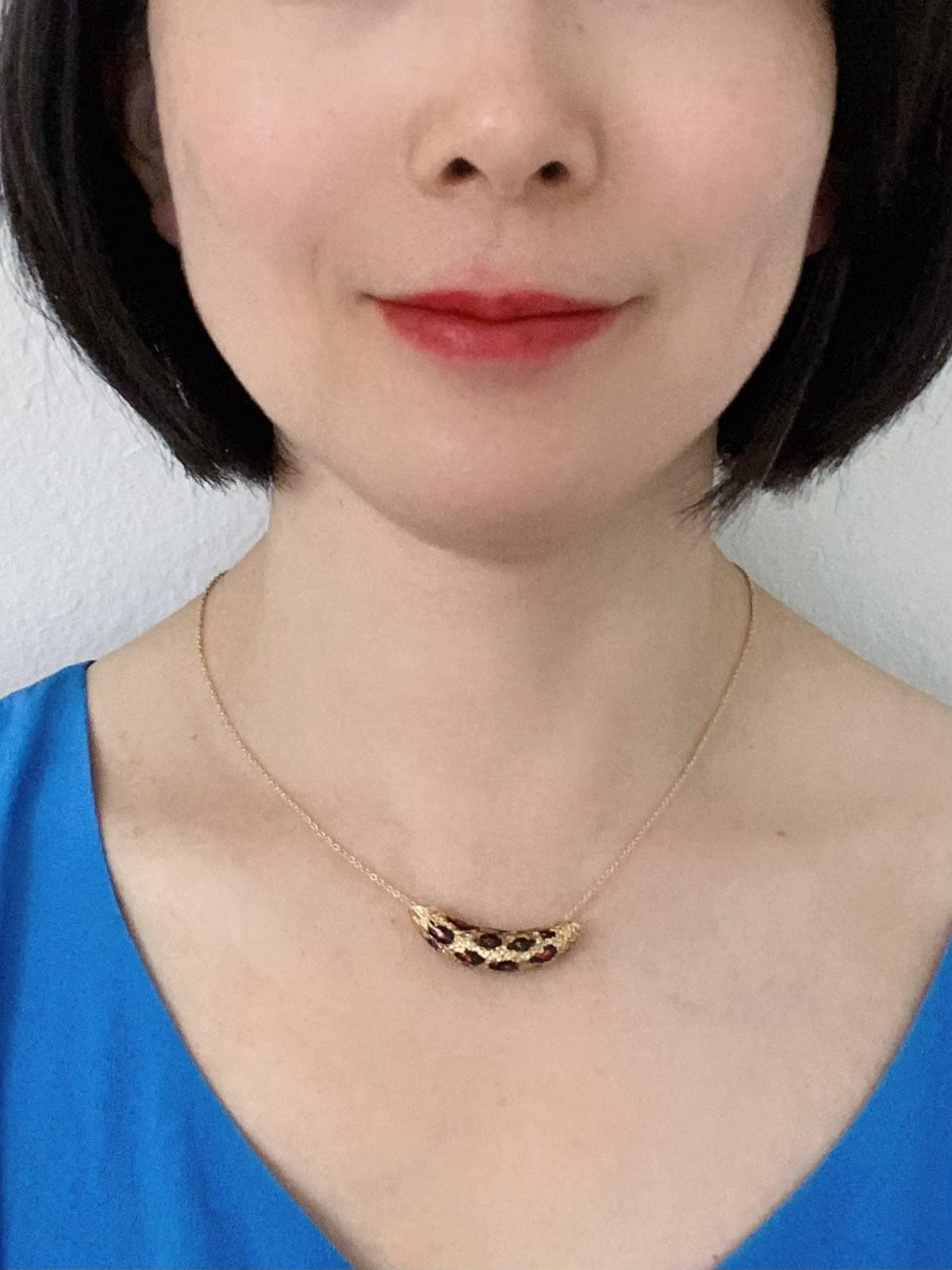 Real 18K Gold Leopard Print Necklace Slider Pendant Enamel Pattern Brown Black Spot R4732 Aurora Designer