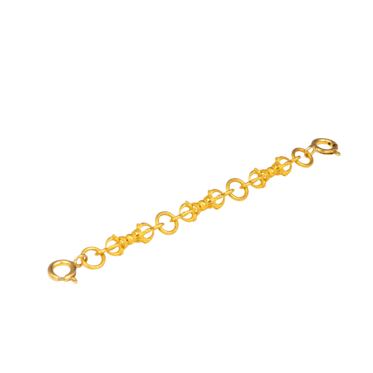 Solid 18K Gold Mini Vajra Extension Chain 2" R4743 Aurora Designer