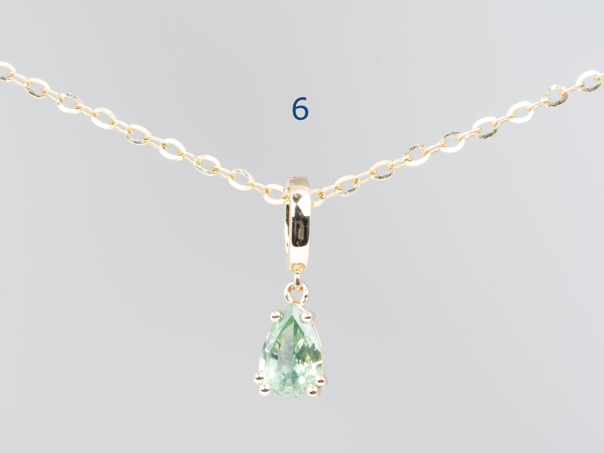 14K Gold Montana Sapphire Pendant with Clip On Bail R4748 Aurora Designer