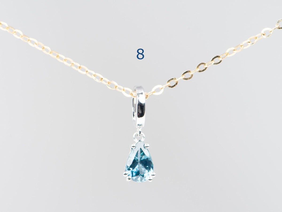 14K Gold Montana Sapphire Pendant with Clip On Bail R4748 Aurora Designer