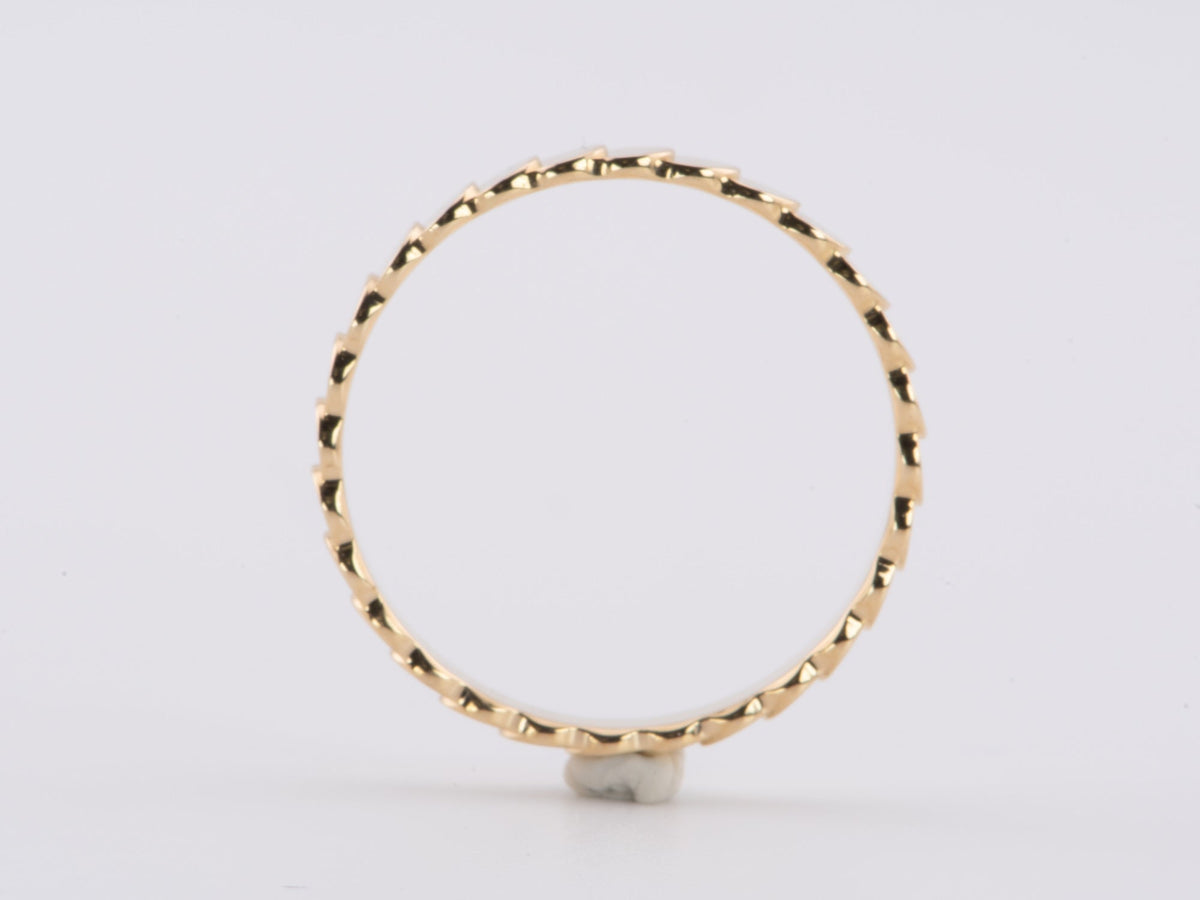 Solid 18K Gold Unique Circle Flap Stacking Band R5065 Aurora Designer