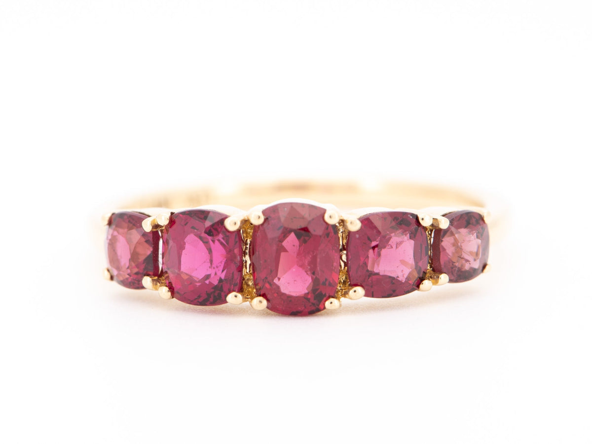 Pigeon Blood Red Spinel Stacking Band 14K Gold R5085-8 Aurora Designer