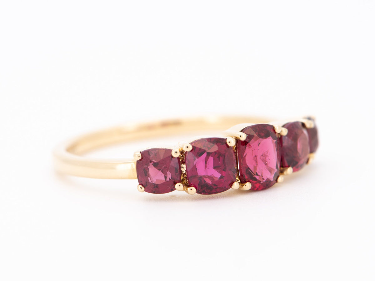 Pigeon Blood Red Spinel Stacking Band 14K Gold R5085-8 Aurora Designer