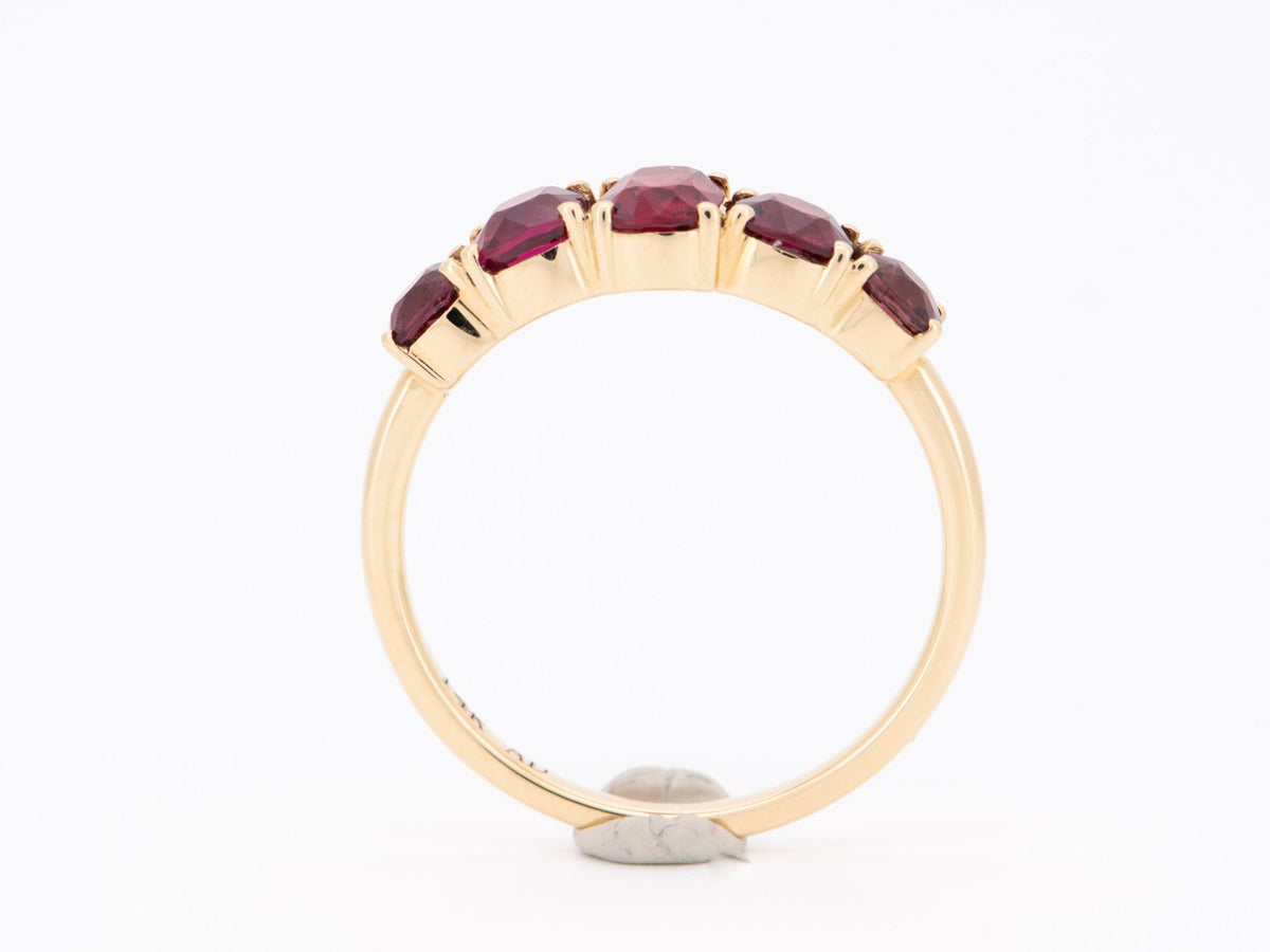 Pigeon Blood Red Spinel Stacking Band 14K Gold R5085-8 Aurora Designer