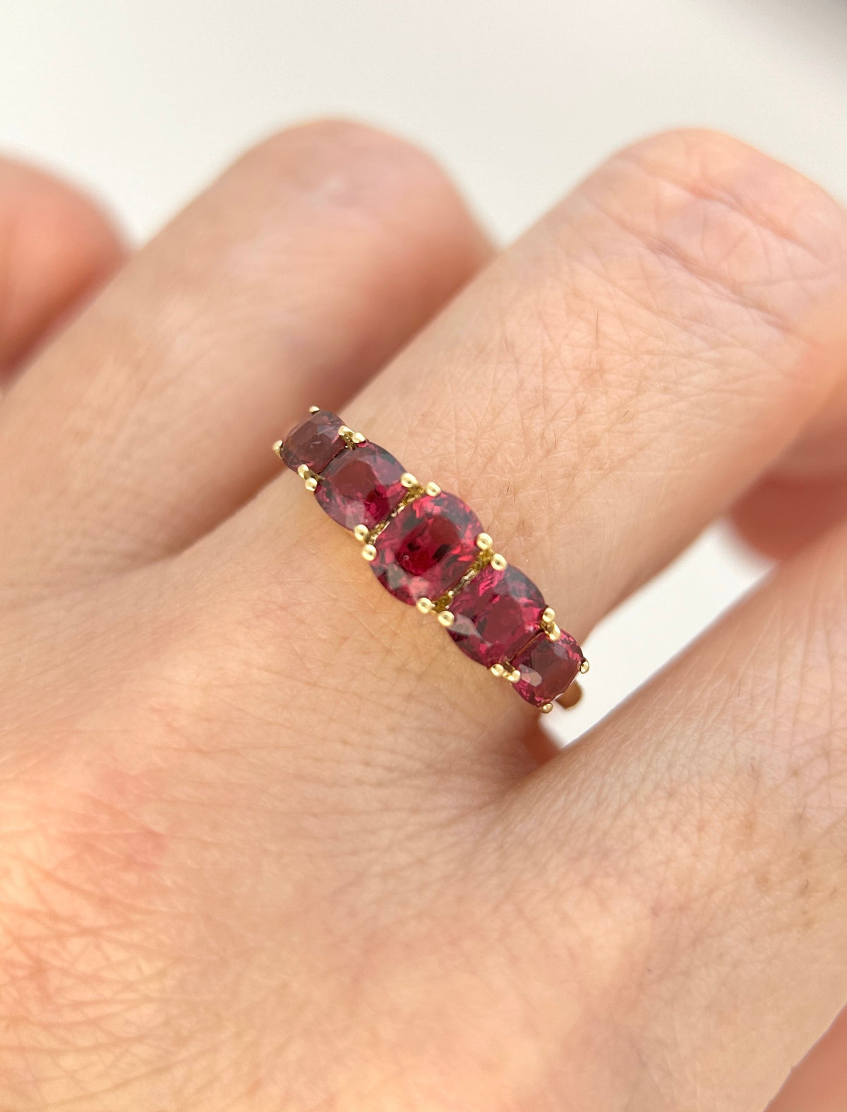 Pigeon Blood Red Spinel Stacking Band 14K Gold R5085-8 Aurora Designer