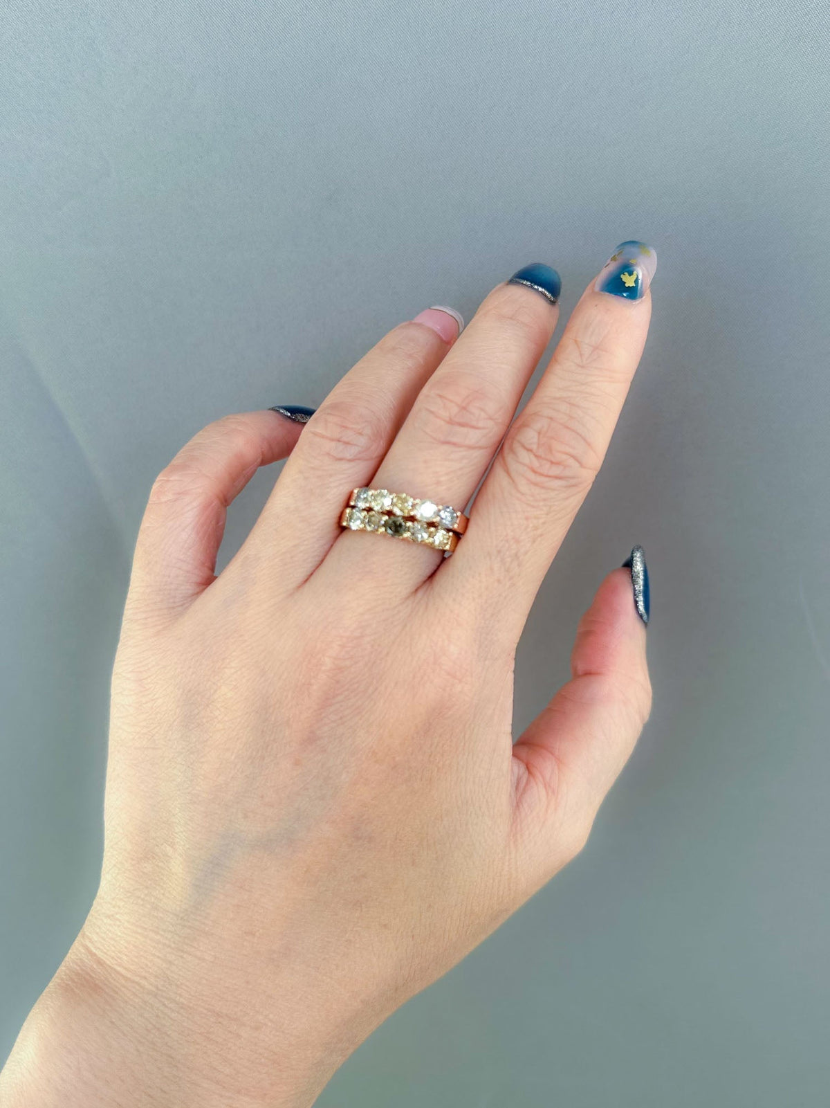 3.5mm Ombre Diamond 14K Gold Wedding Band R5089 Aurora Designer