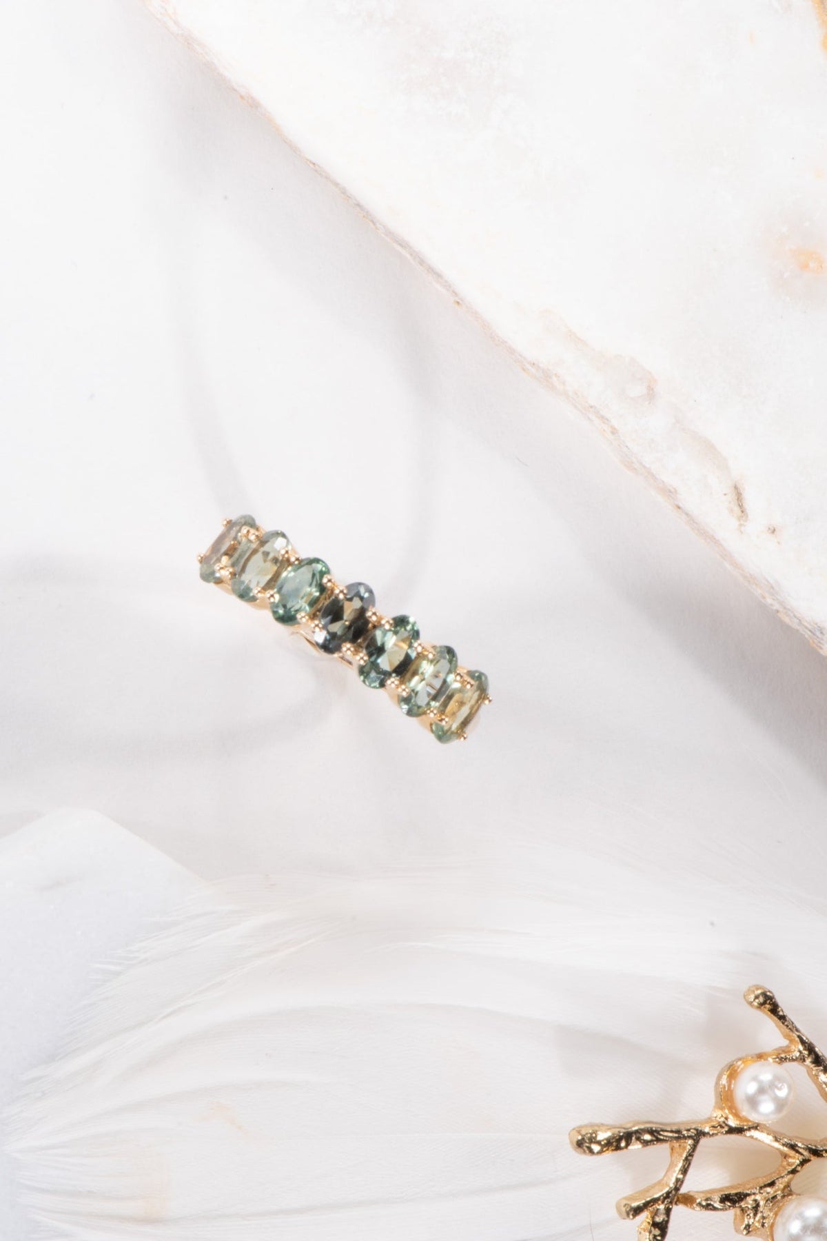 Ombre Color Montana Sapphire Wedding Band 14K Gold R5097-C Aurora Designer