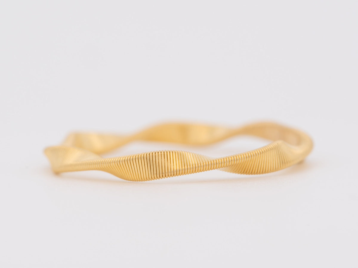 18K Gold Wavy Coil Ring Like Marco Bicego R5100 Aurora Designer