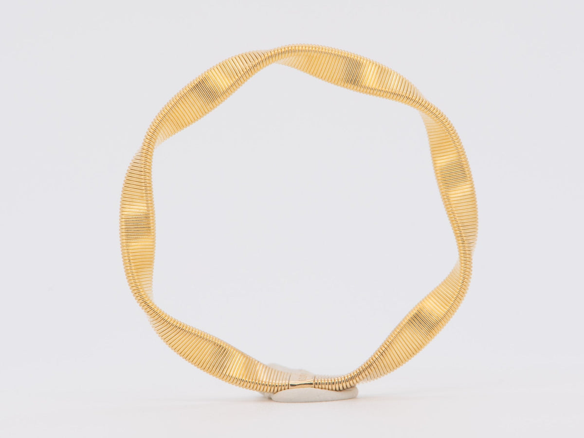 18K Gold Wavy Coil Ring Like Marco Bicego R5100 Aurora Designer