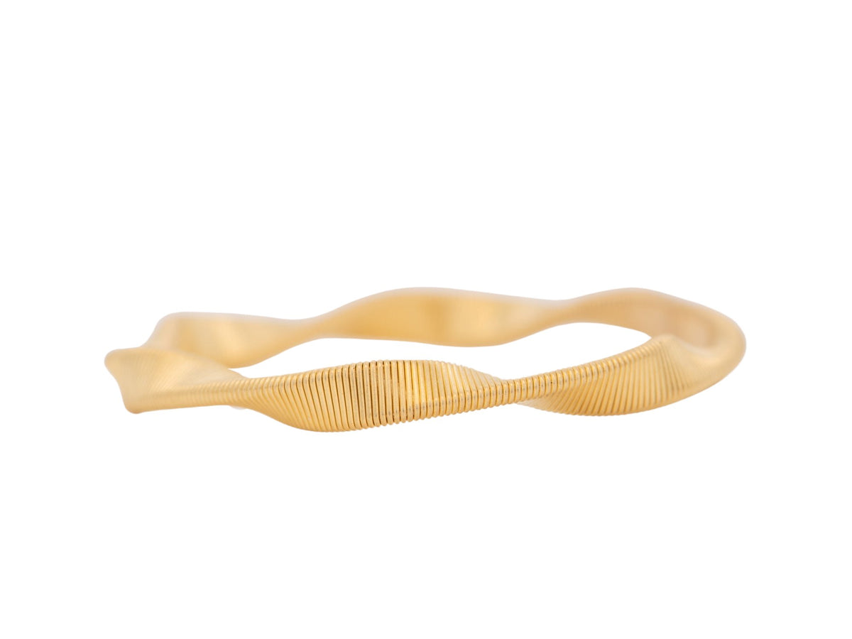 18K Gold Wavy Coil Ring Like Marco Bicego R5100 Aurora Designer