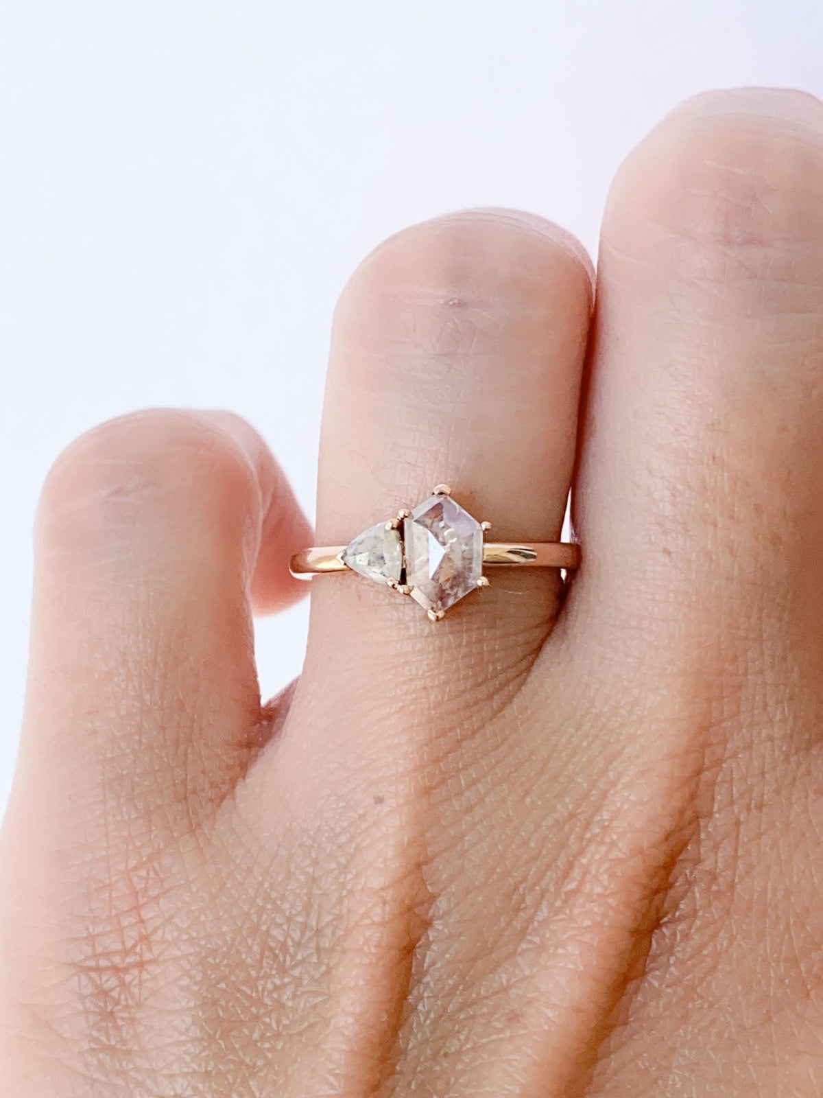 1.28ctw "Koi Fish" Diamond You and Me Ring 14K Rose Gold R6563 Aurora Designer