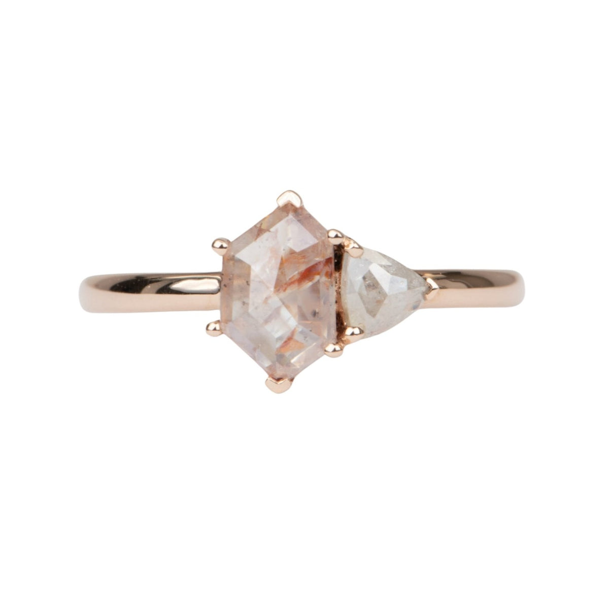 1.28ctw "Koi Fish" Diamond You and Me Ring 14K Rose Gold R6563 Aurora Designer