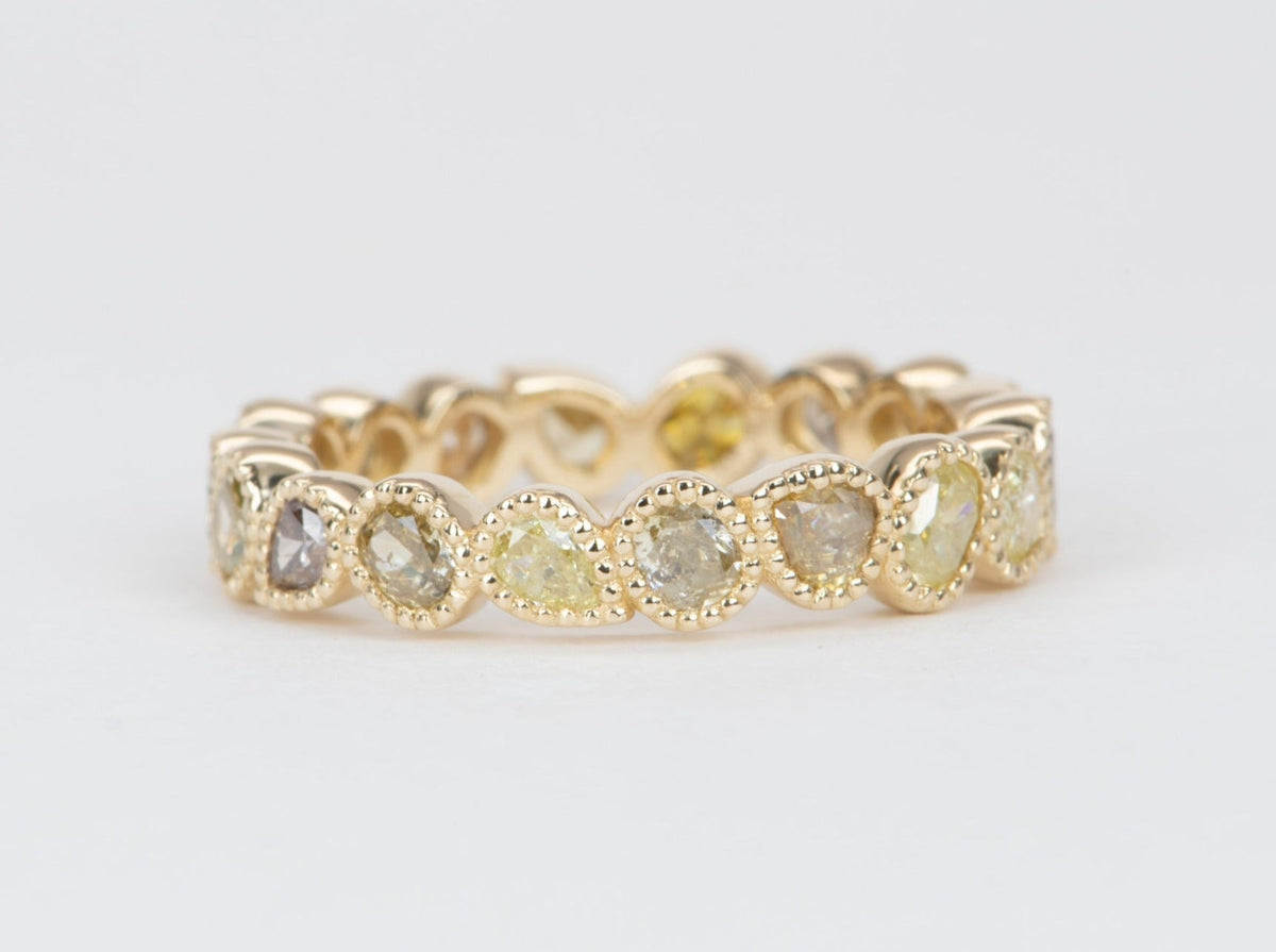 1.76ct Natural Fancy Color Diamond Full Eternity Band 14K Gold R6572 Aurora Designer