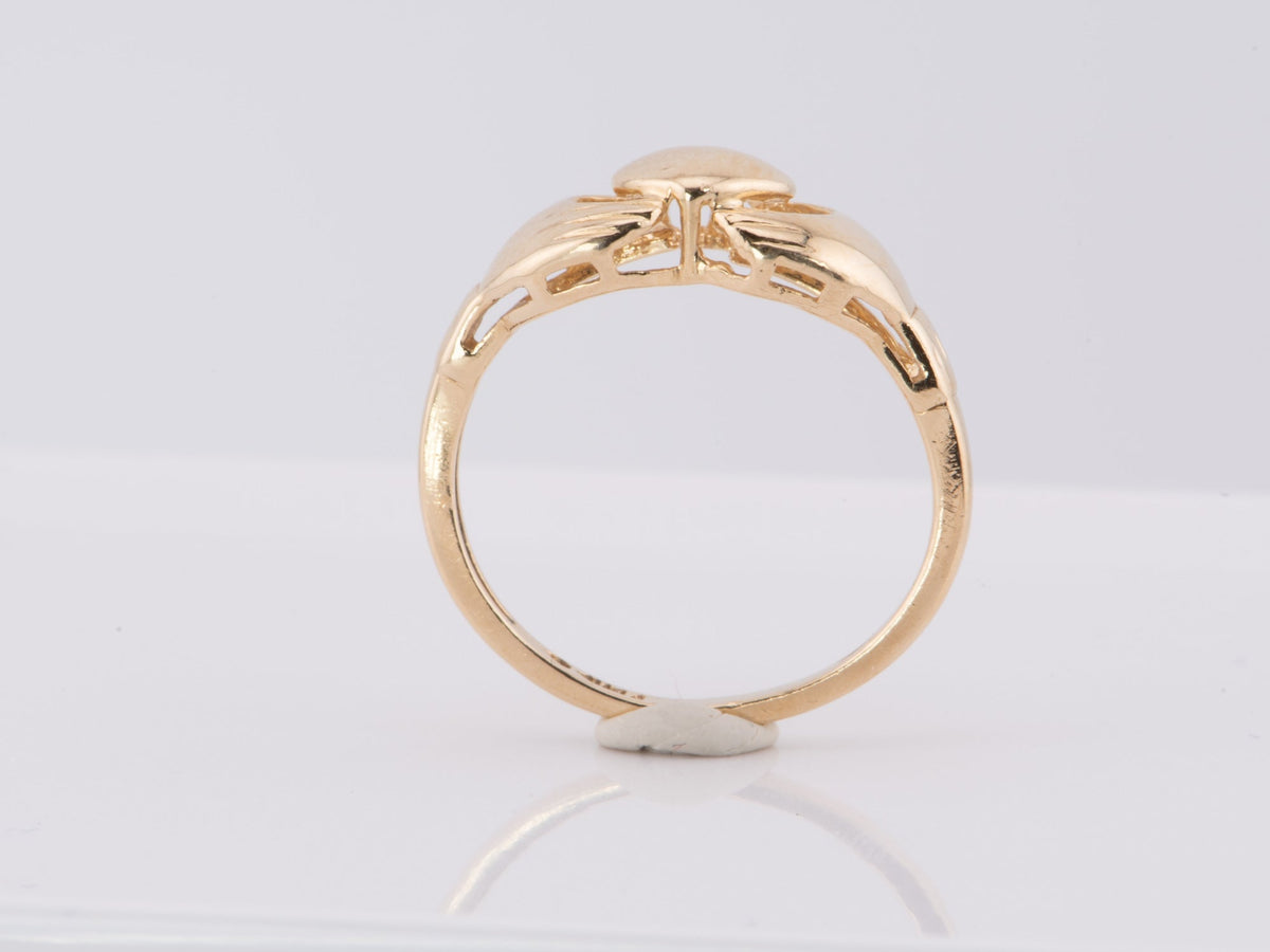 14K Gold Claddagh Ring Celtic Design R6597 Aurora Designer