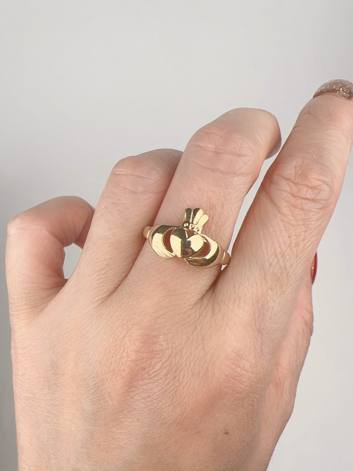 14K Gold Claddagh Ring Celtic Design R6597 Aurora Designer