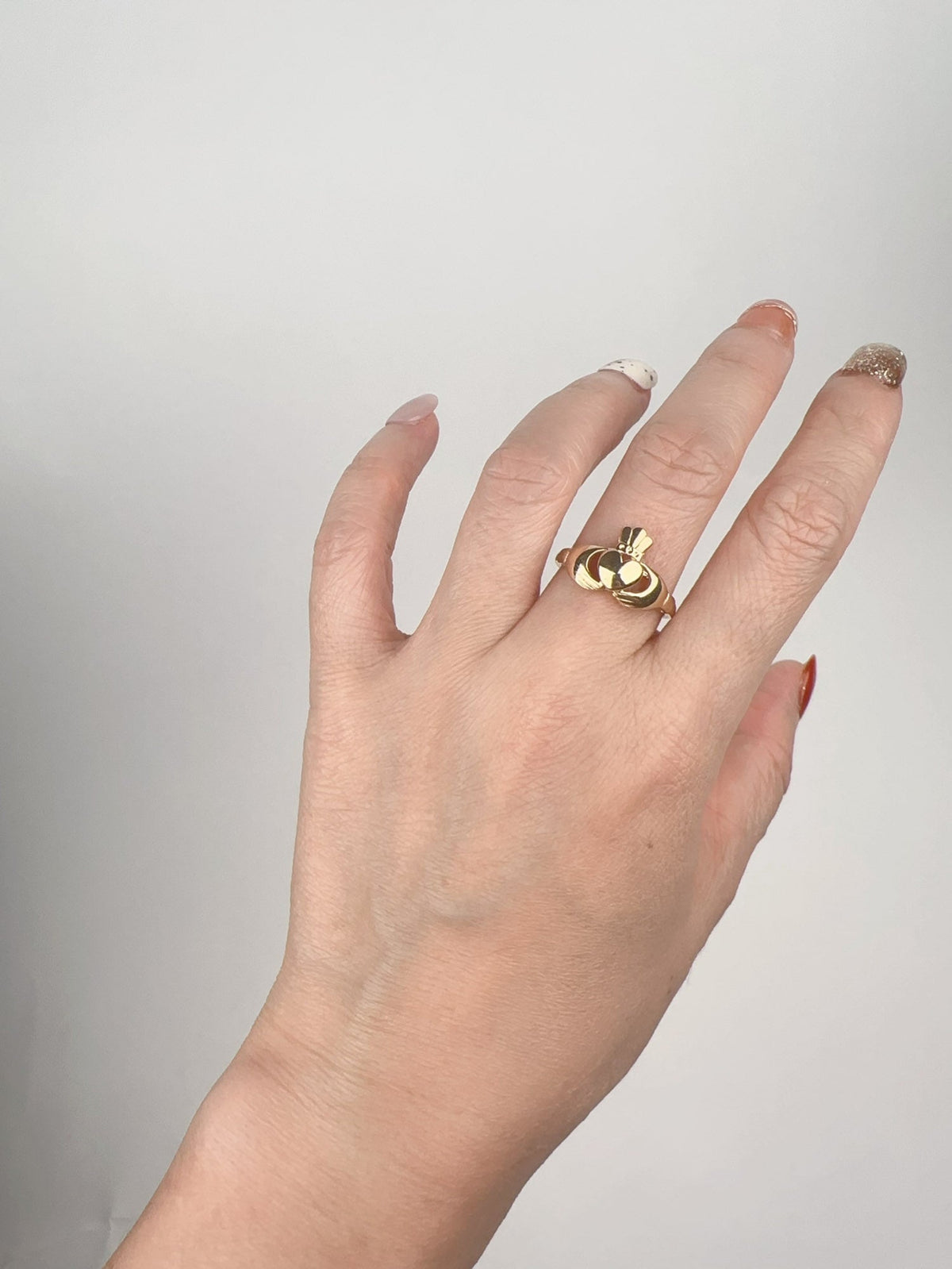 14K Gold Claddagh Ring Celtic Design R6597 Aurora Designer