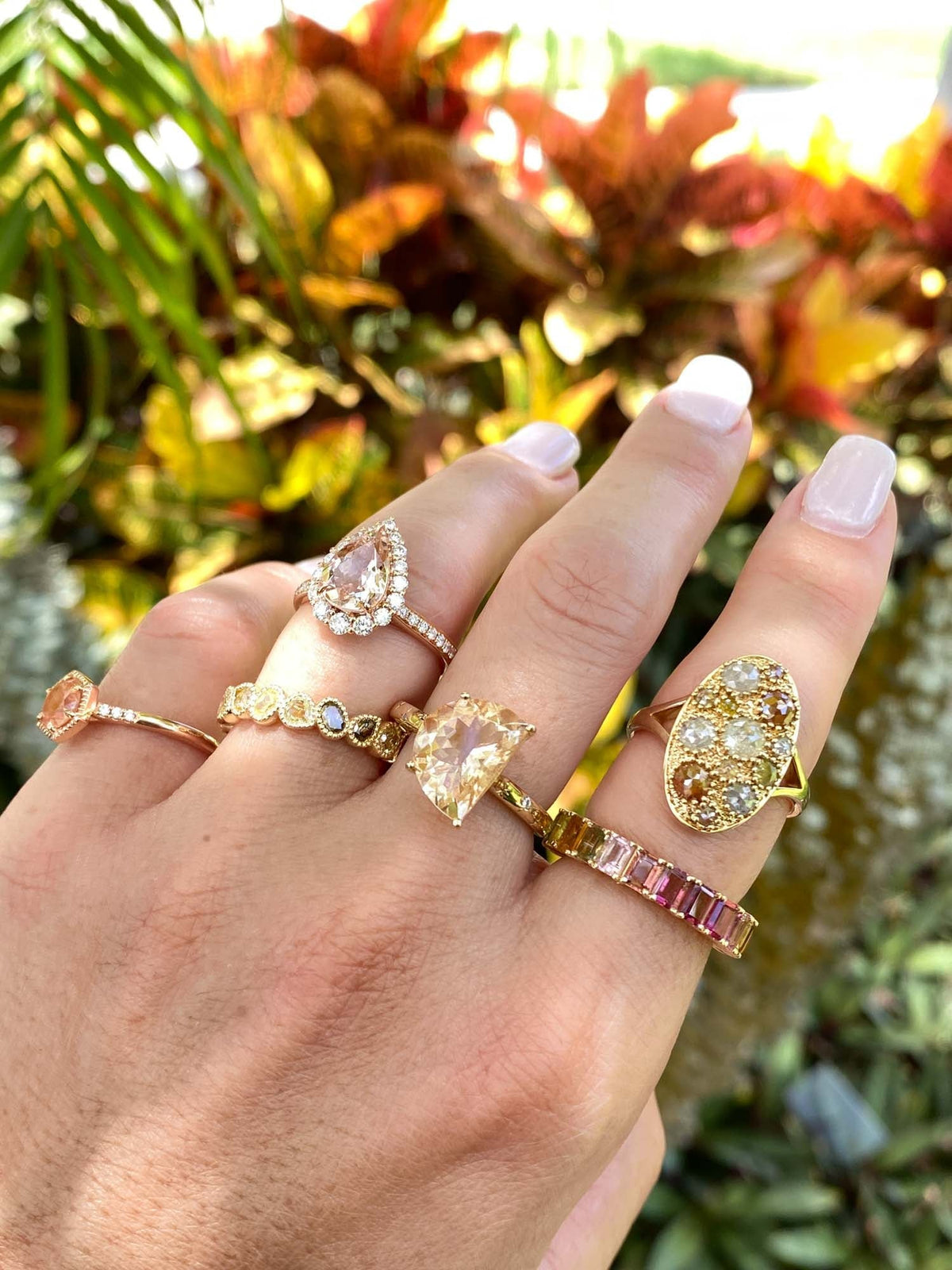 1.64ct Soft Pink Morganite 14K Rose Gold Engagement Ring with Diamond Halo R6617 Aurora Designer