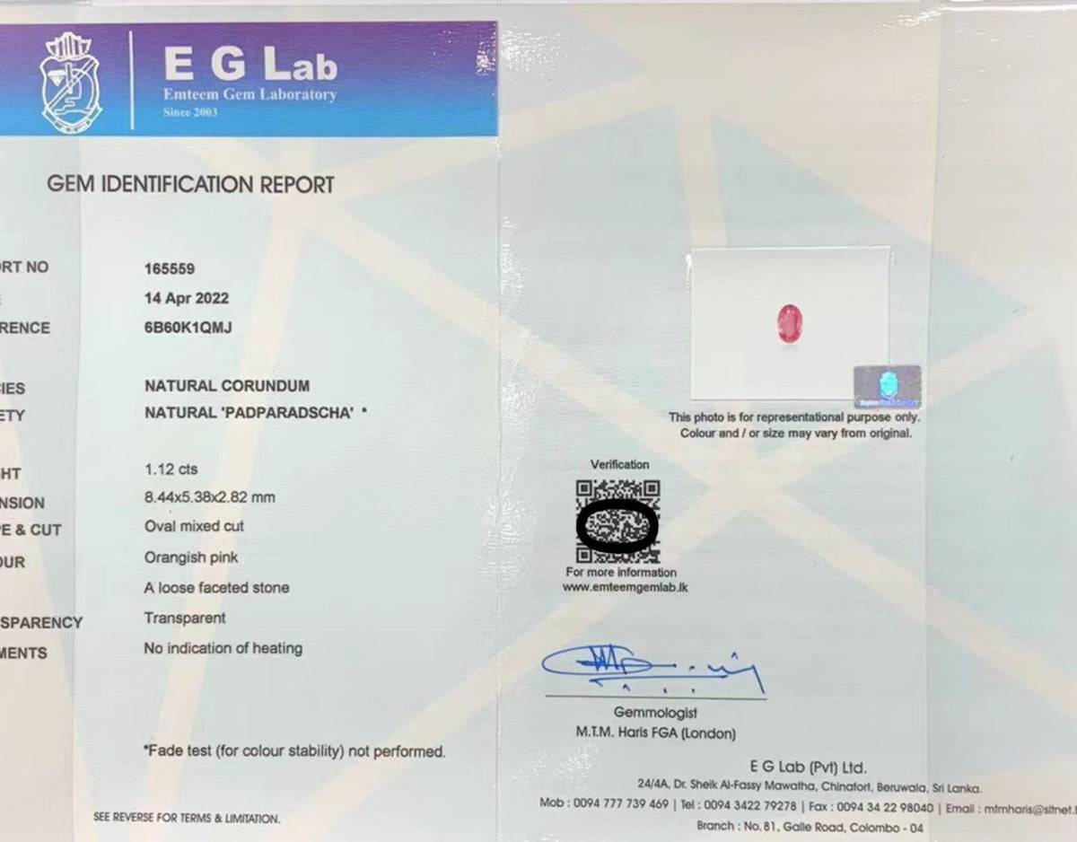 1.12ct Natural Padparadscha Sapphire and Diamond Cluster Ring 18K White Gold R6616 Aurora Designer