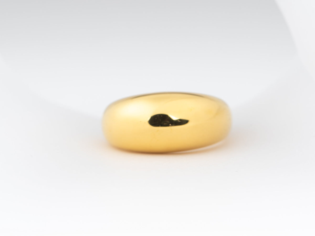 Light Weight 18K Gold High Dome Ring R6672 Aurora Designer