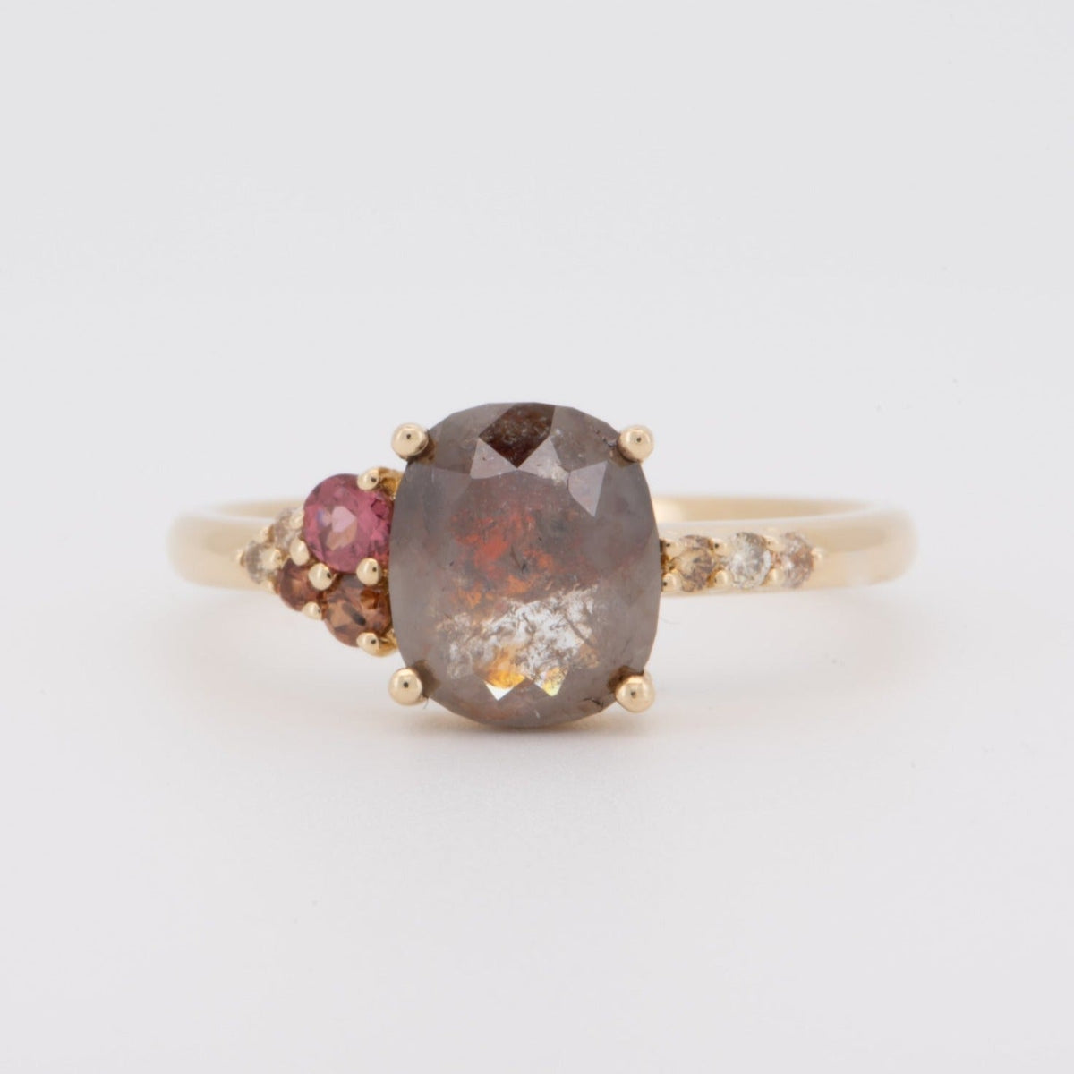 1.64ct Sparkly Koi Pond Diamond Cluster Ring 14K Gold R6715 Aurora Designer