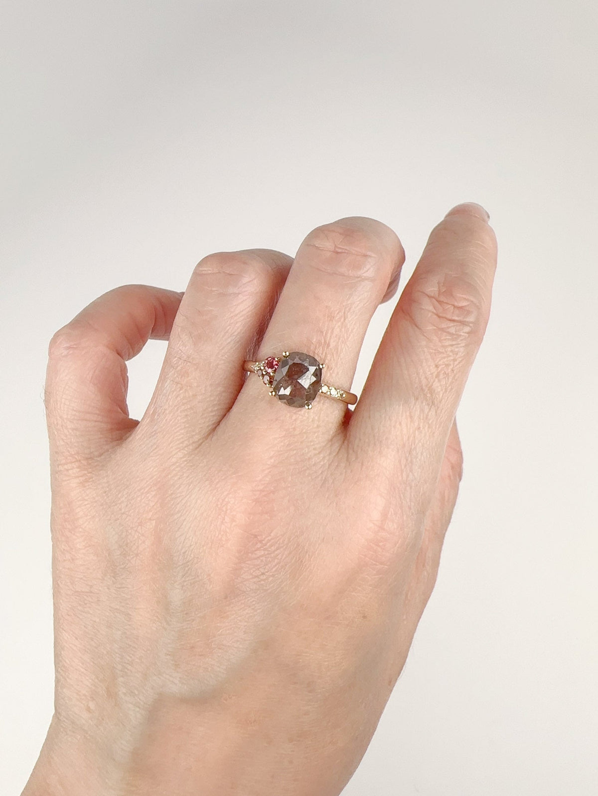 1.64ct Sparkly Koi Pond Diamond Cluster Ring 14K Gold R6715 Aurora Designer