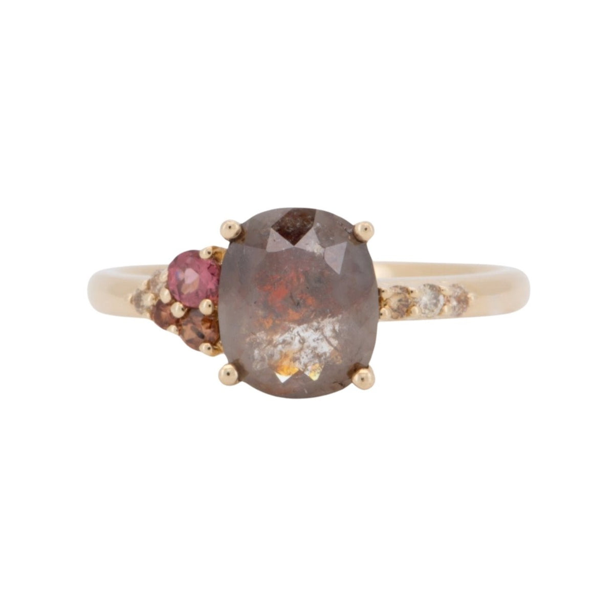 1.64ct Sparkly Koi Pond Diamond Cluster Ring 14K Gold R6715 Aurora Designer