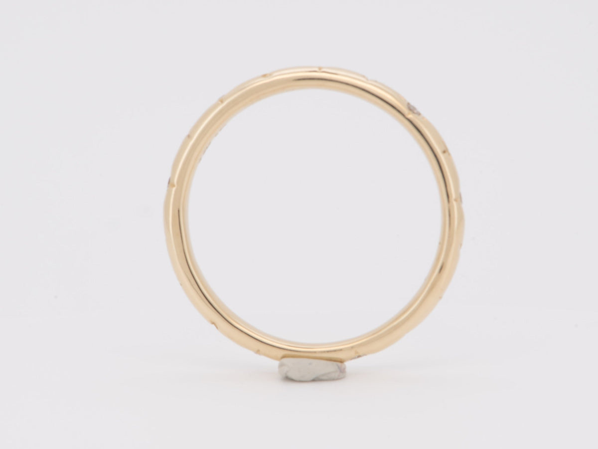 Full Eternity Diamond Stars and Moons Ring 2mm 14K Gold Wedding Band R6727 Aurora Designer