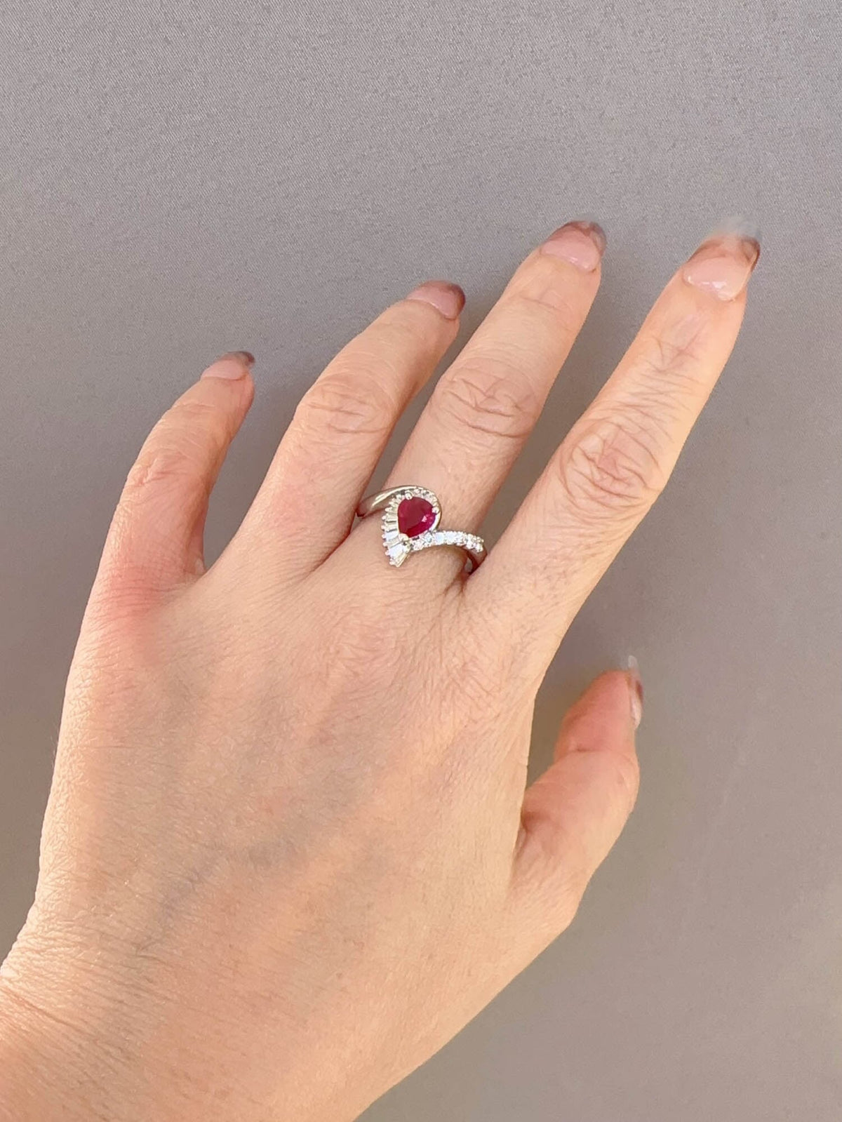 1.21ctw Ruby and Diamond Halo Engagement Ring Platinum Heavy 7g+ R6731 Aurora Designer