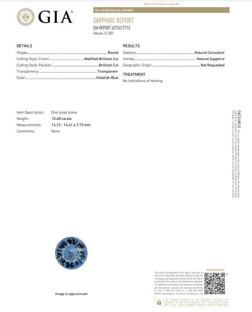 10.48ct GIA-Certified Unheated Sapphire on Wide Band Ring 18K Gold R6766 Aurora Designer
