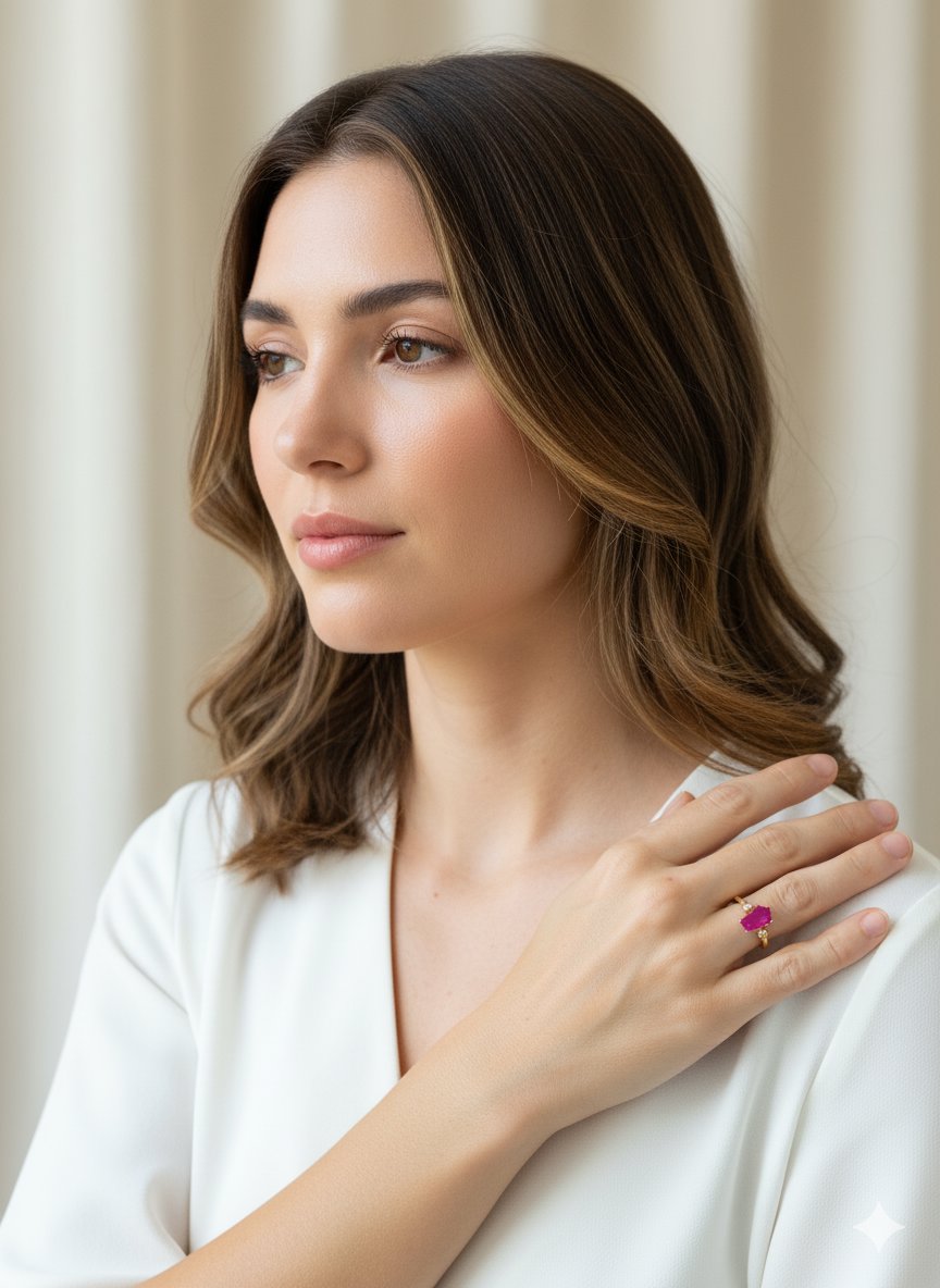 Coffin Shape Ruby with Skull Sides with Diamond Eyes 14K Rose Gold Ring R6795 Aurora Designer