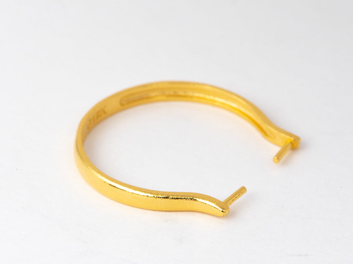 18K Gold Open End Ring to Wear with Sliders Beads Pendant Charm Utility Finding R6810 Closeout