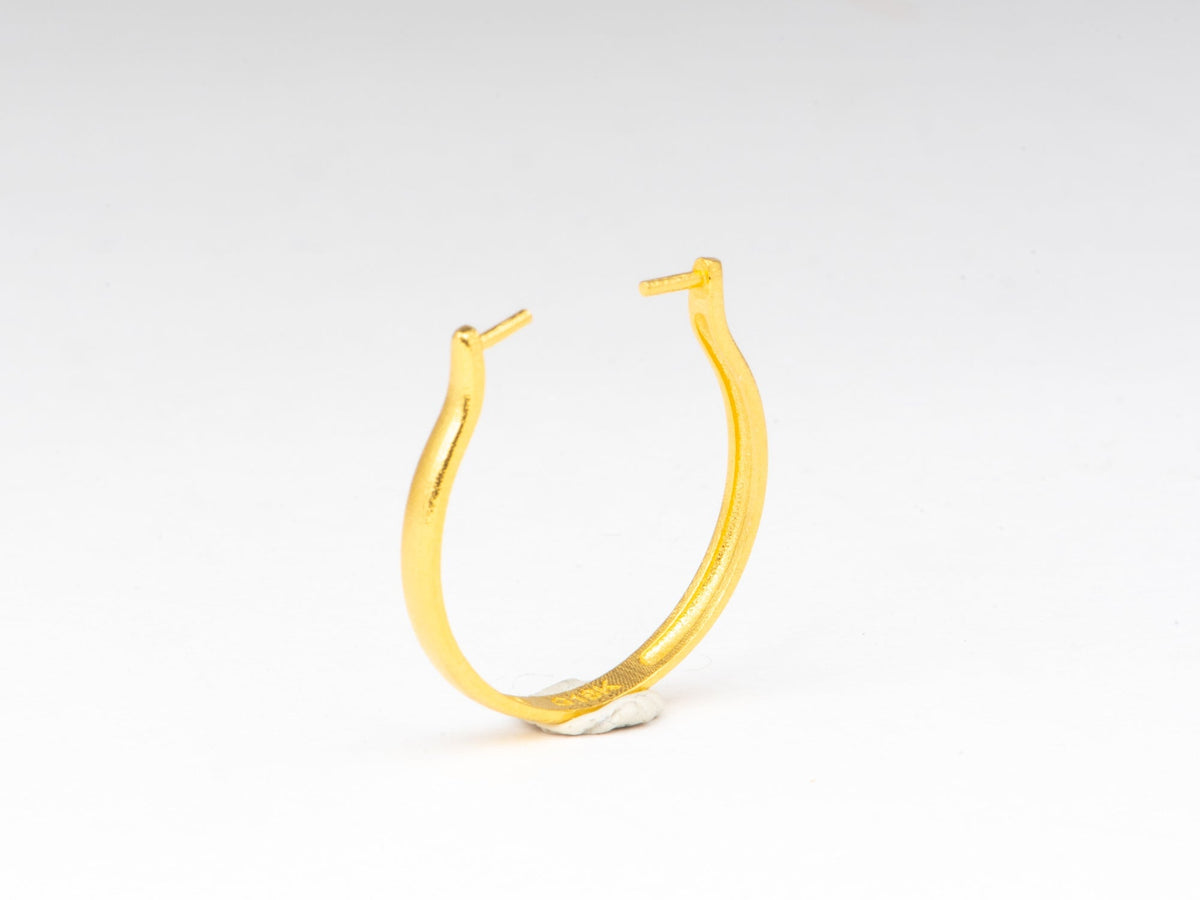18K Gold Open End Ring to Wear with Sliders Beads Pendant Charm Utility Finding R6810 Closeout