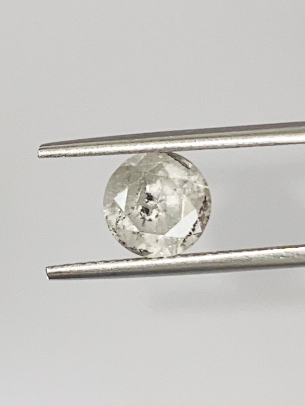 2.19ct Round Shape Salt and Pepper Diamond, 7.7*5.4mm RBC64 Aurora Designer