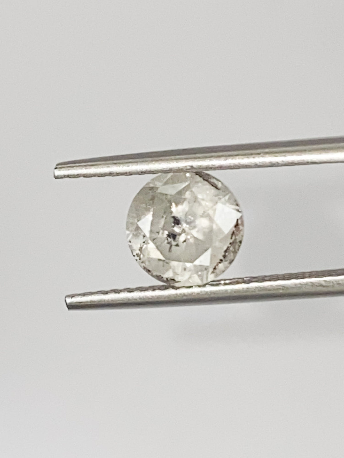 2.19ct Round Shape Salt and Pepper Diamond, 7.7*5.4mm RBC64 Aurora Designer
