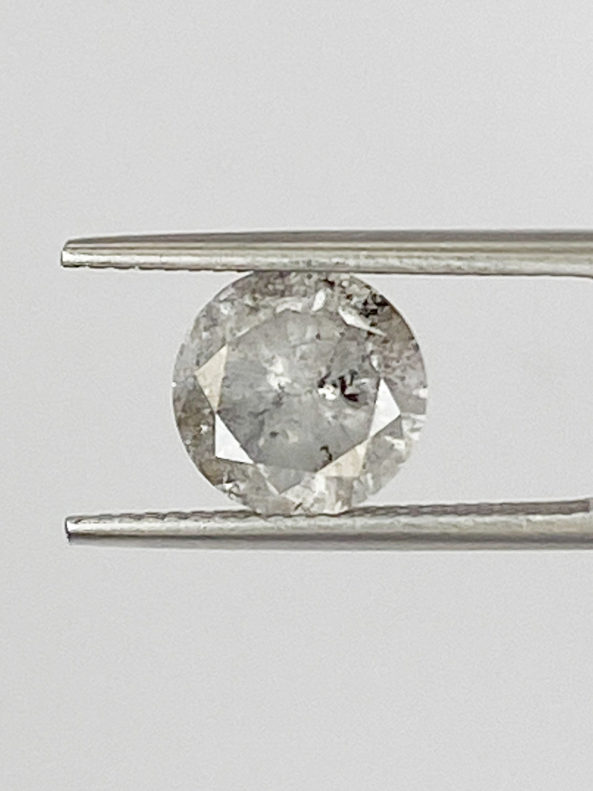 2.22ct Round Shape Salt and Pepper Diamond, 8.4*5.1mm RBC89 Aurora Designer